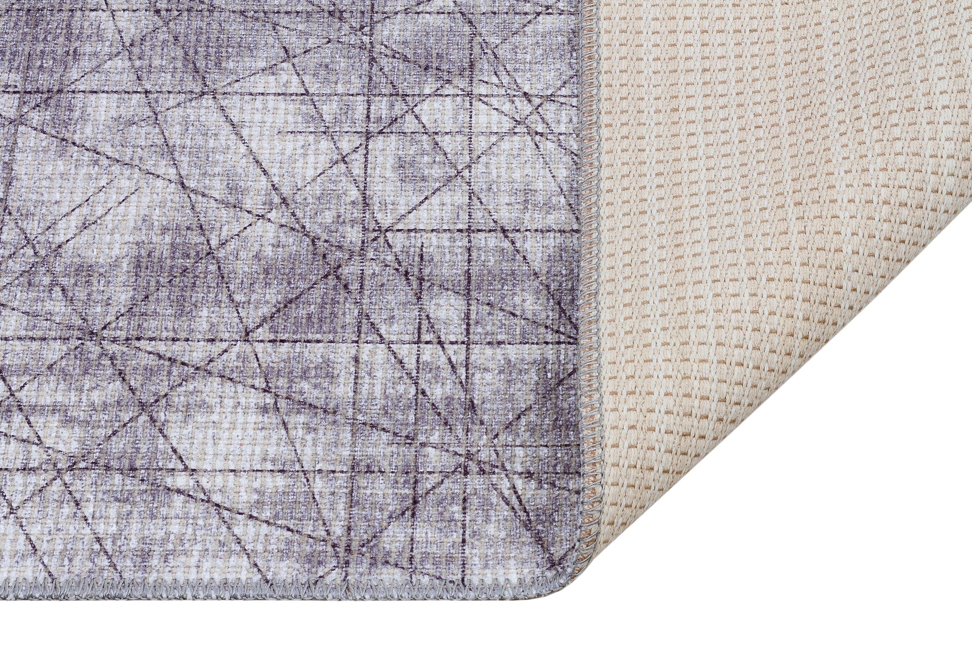 Abstract Line Area Rug, Minimalist Gray Geometric Carpet, Scandinavian Living Room Floor Rug