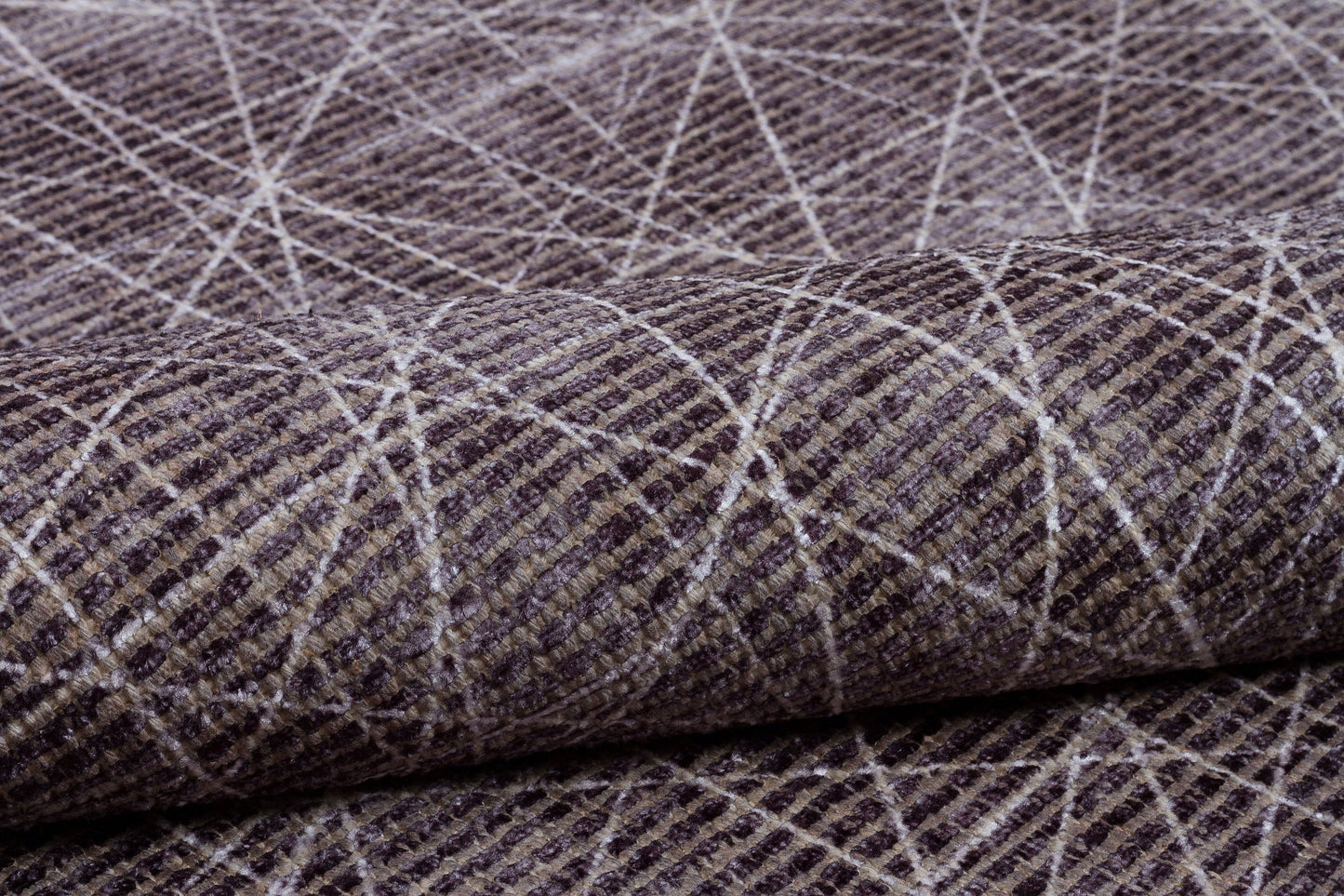 Modern Geometric Runner Rug | Charcoal White Line Art Hallway Mat
