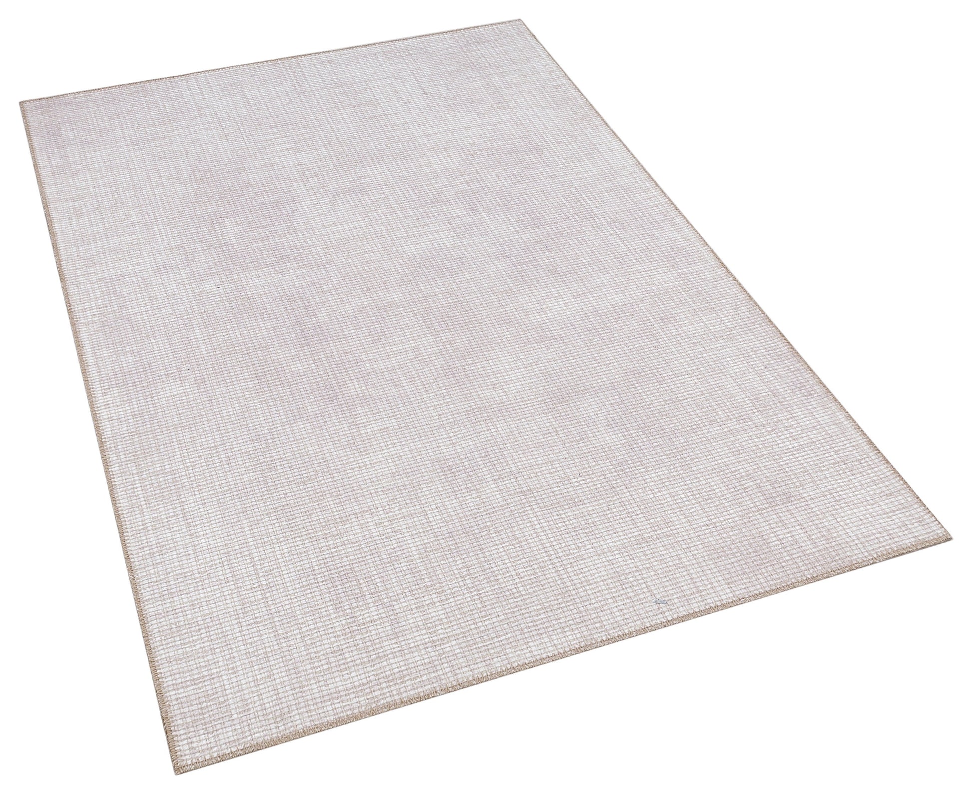 Machine Washable Woven Carpet – Light Gray Modern Low Pile Rug