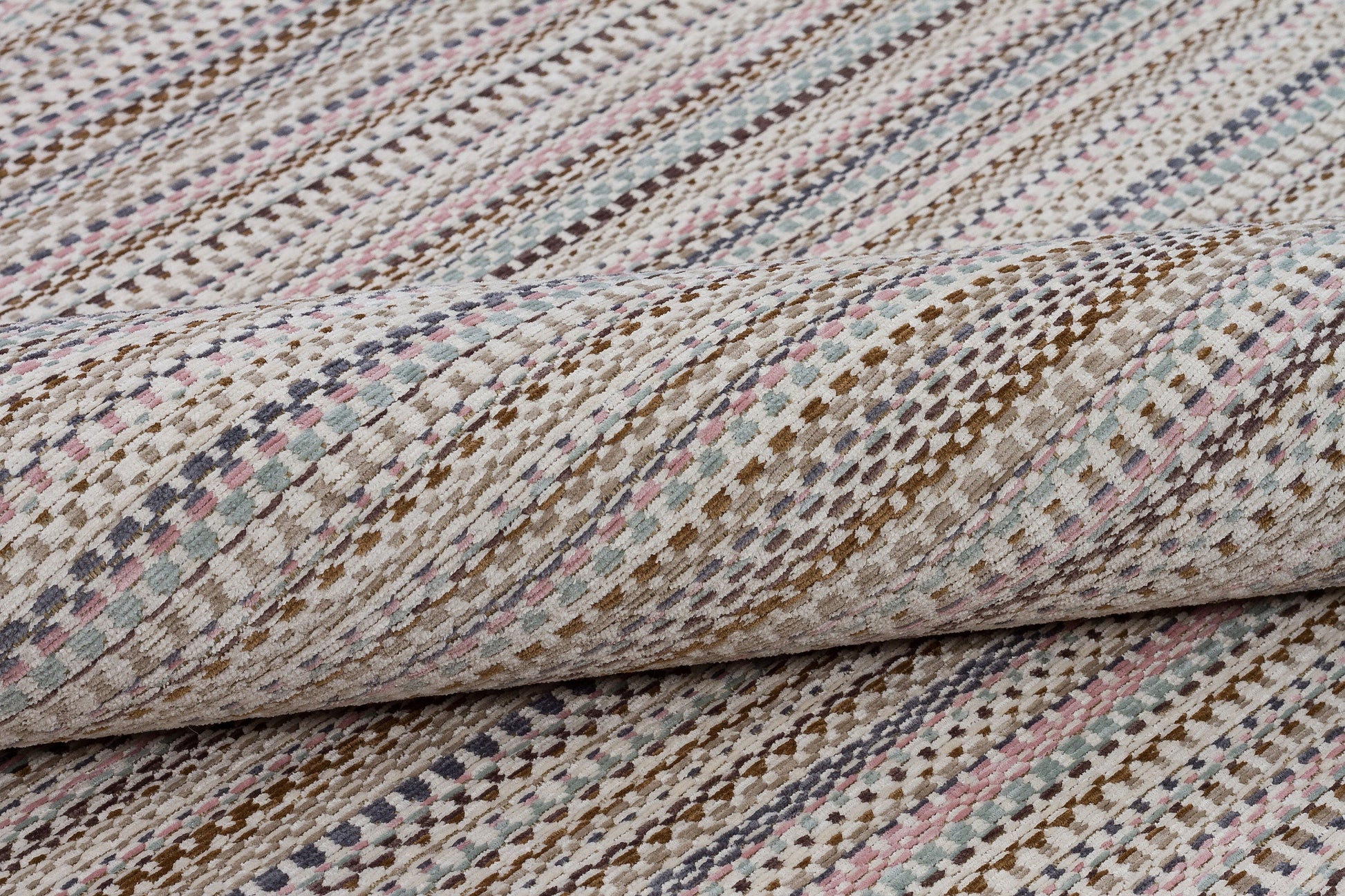 Striped Scandinavian Rug – Modern Nordic Area Rug with Fringe, Neutral Minimalist Living Room Carpet