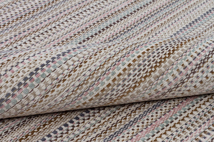 Striped Scandinavian Rug – Modern Nordic Area Rug with Fringe, Neutral Minimalist Living Room Carpet
