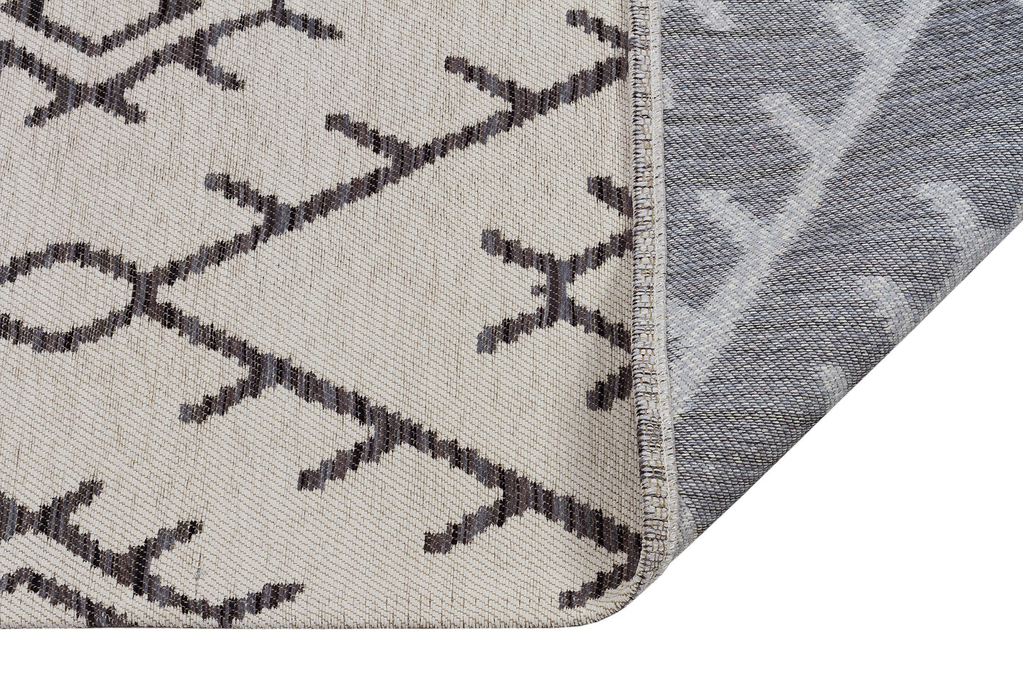 Washable Chenille Area Rug, Neutral Boho Geometric Tribal Carpet, Farmhouse Living Room Décor