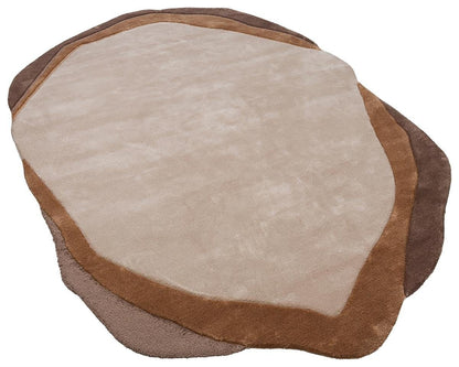 Custom Hand-Tufted Viscose Rug: Contemporary Beige Design