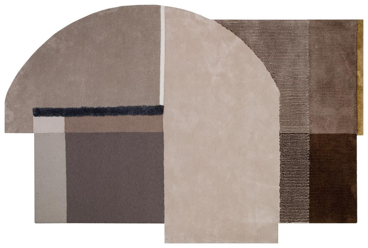 Custom Hand-Tufted Viscose Rug: Contemporary Beige Design