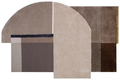 Custom Hand-Tufted Viscose Rug: Contemporary Beige Design