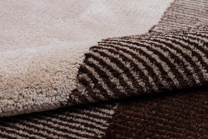 Custom Hand-Tufted Viscose Rug: Contemporary Beige Design