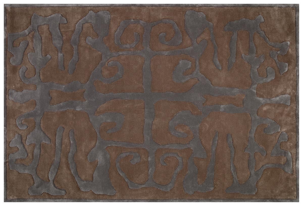 Custom Hand-Tufted Viscose Rug: Contemporary Brown Rug