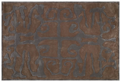 Custom Hand-Tufted Viscose Rug: Contemporary Brown Rug