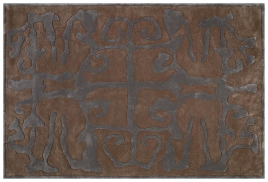 Custom Hand-Tufted Viscose Rug: Contemporary Brown Rug