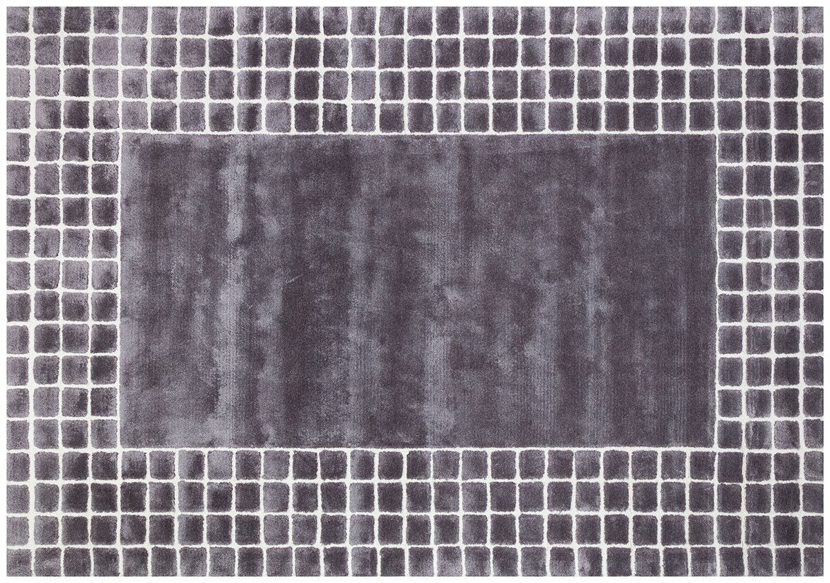 Custom Hand-Tufted Viscose Rug: Contemporary Gray Design