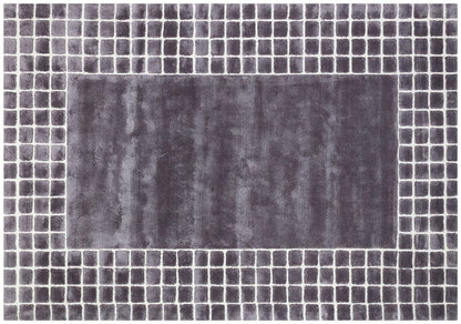 Custom Hand-Tufted Viscose Rug: Contemporary Gray Design