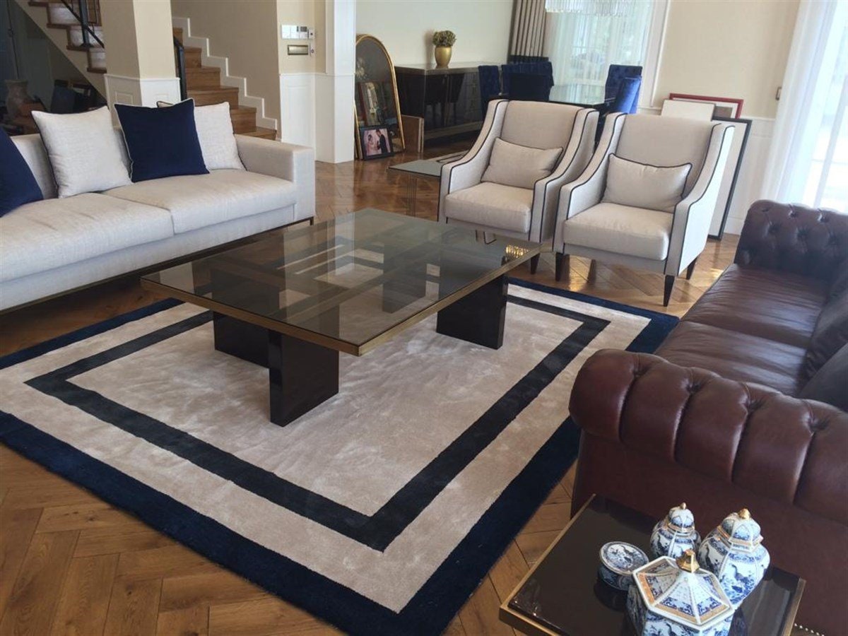 Custom Hand-Tufted Viscose Rug: Contemporary Designer Rug
