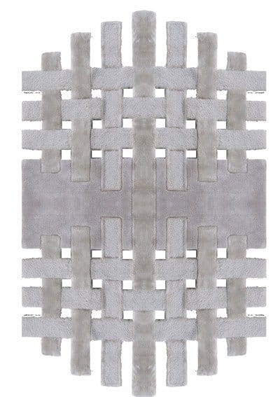 Hand Tufted Viscose Rug: Custom Designer Gray Rug