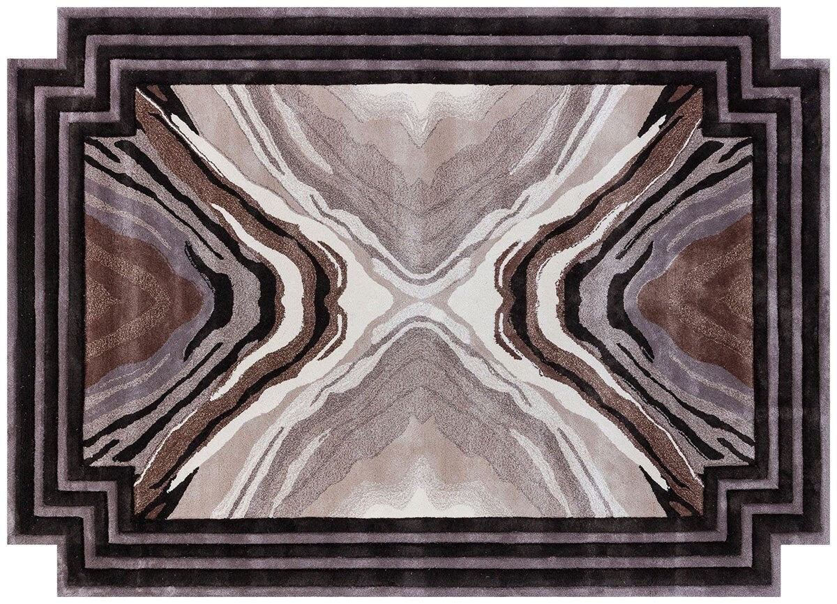 Custom Hand-Tufted Viscose Rug: Contemporary Beige Design
