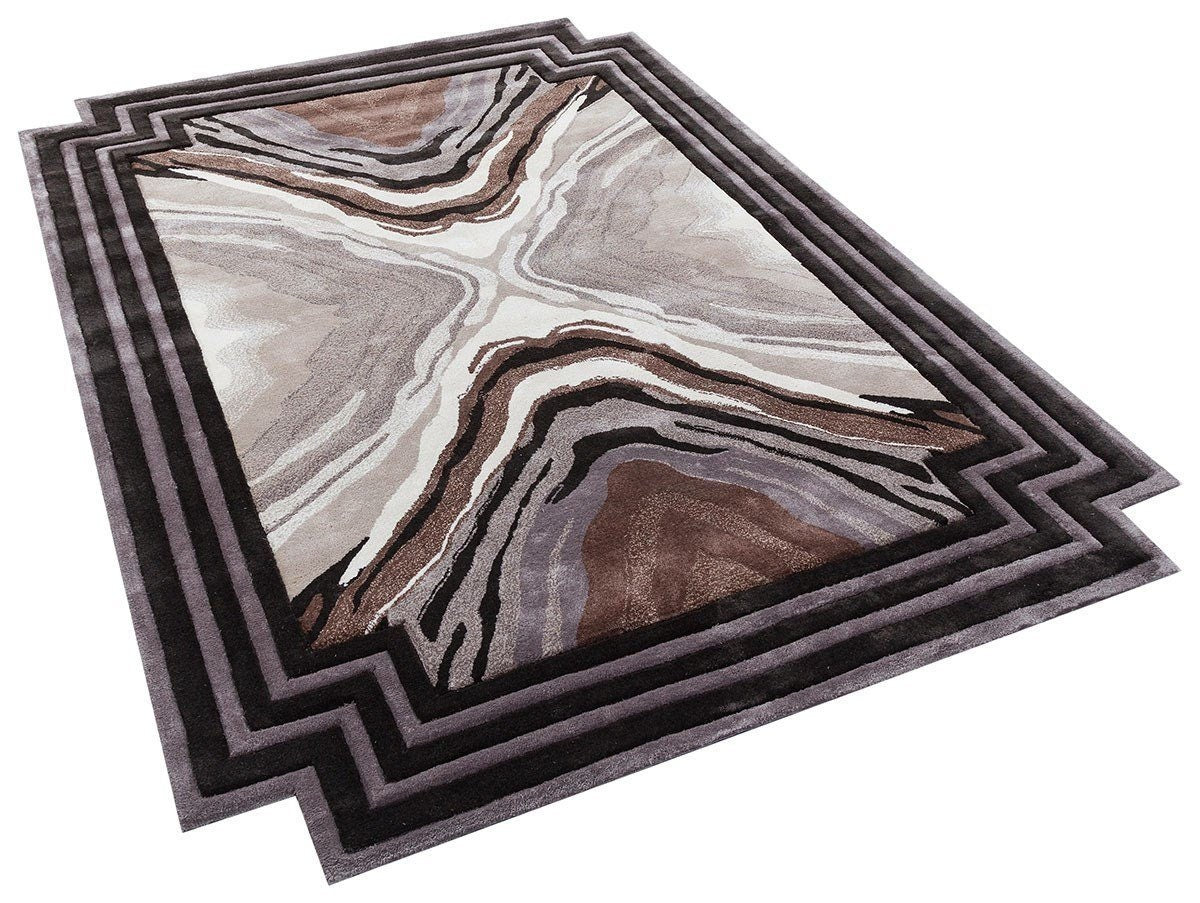 Custom Hand-Tufted Viscose Rug: Contemporary Beige Design