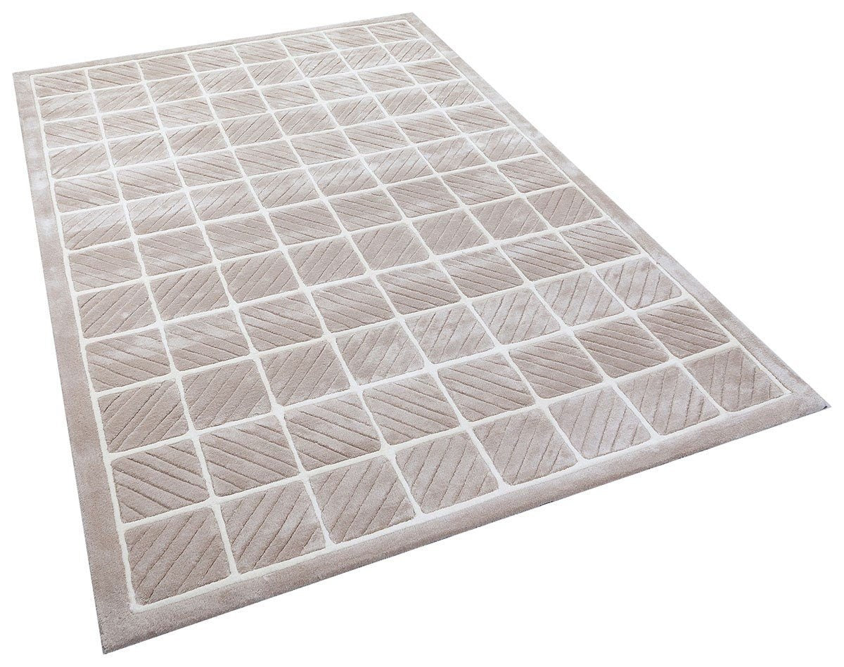 Hand Tufted Custom Rug: Contemporary Viscose Gray Rug