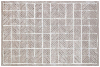 Hand Tufted Custom Rug: Contemporary Viscose Gray Rug