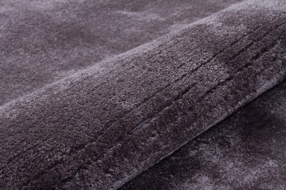Hand Tufted Custom Rug: Contemporary Gray Viscose Rug