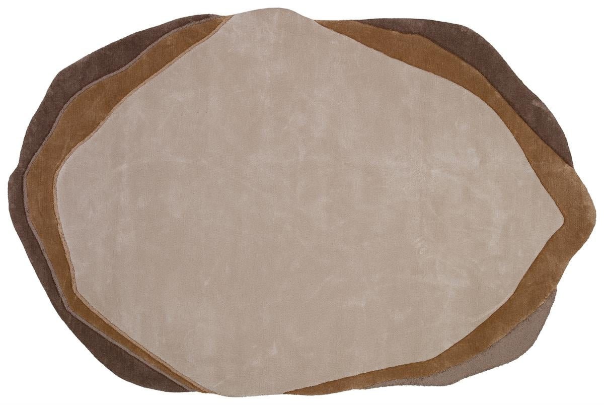 Custom Hand-Tufted Viscose Rug: Contemporary Beige Design
