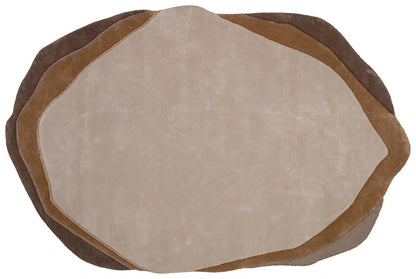 Custom Hand-Tufted Viscose Rug: Contemporary Beige Design