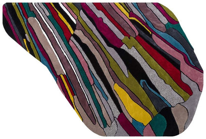 Custom Hand-Tufted Viscose Rug: Colorful Contemporary Design