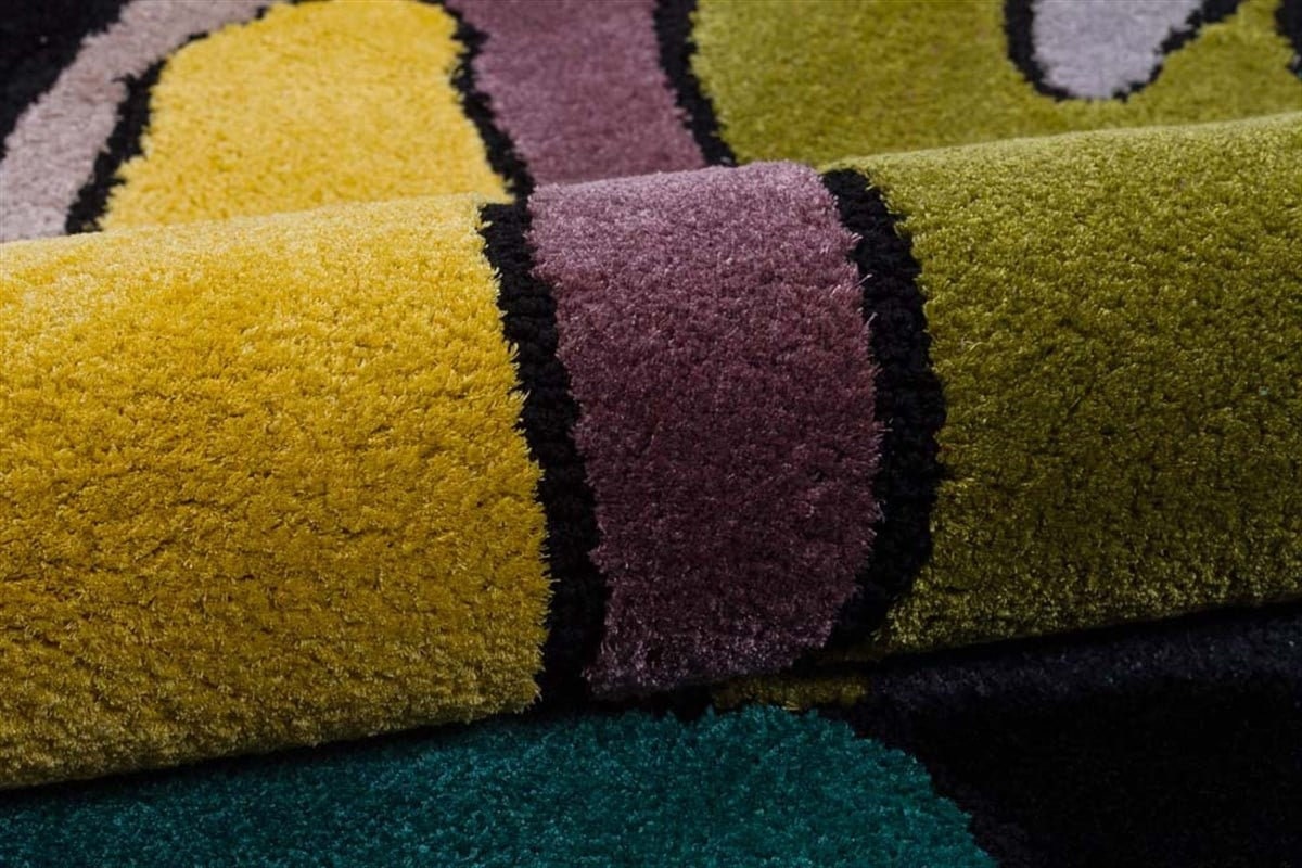 Custom Hand Tufted Viscose Rug: Contemporary Colorful Design