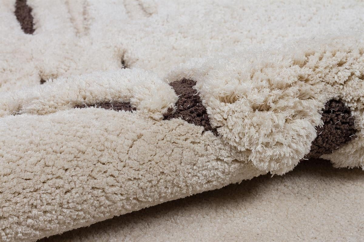 Custom Hand-Tufted Viscose Rug: Contemporary Beige Design