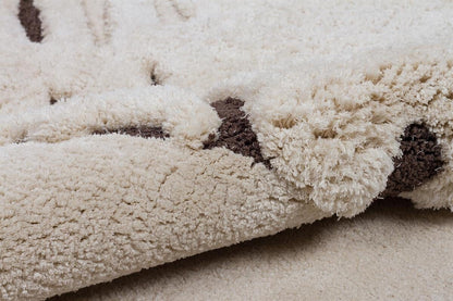 Custom Hand-Tufted Viscose Rug: Contemporary Beige Design