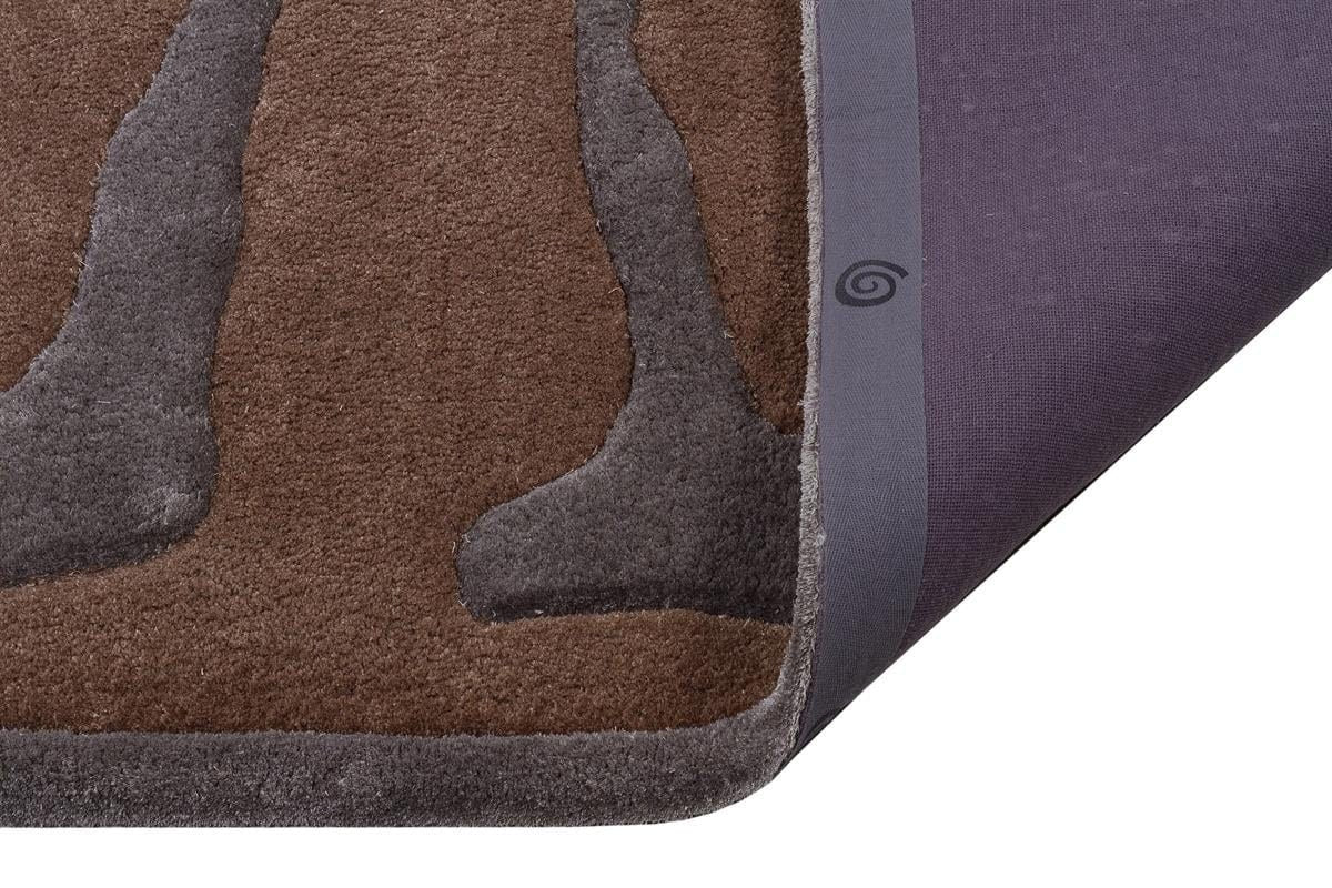 Custom Hand-Tufted Viscose Rug: Contemporary Brown Rug