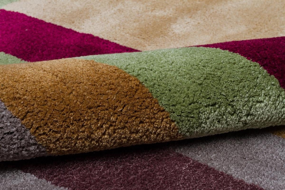 Custom Viscose Rug: Hand-Tufted Contemporary Colorful Design