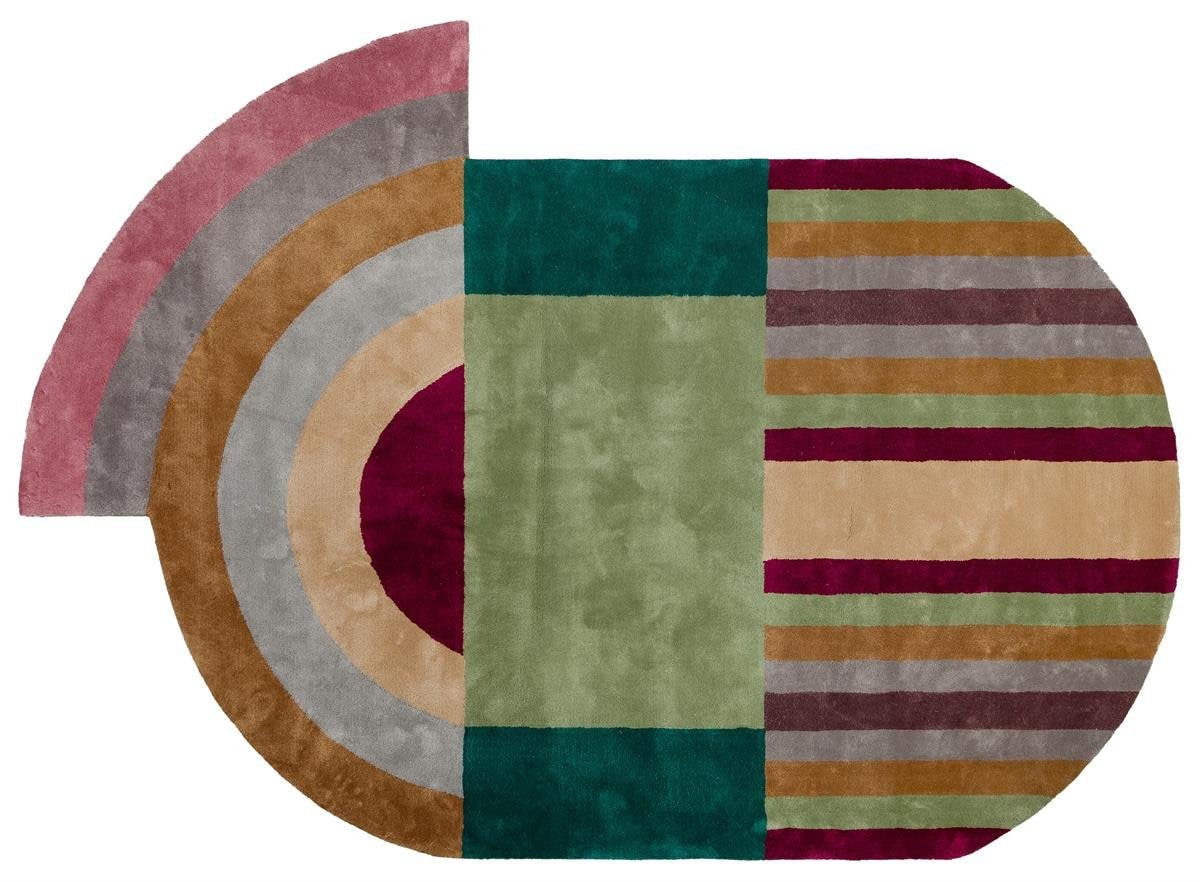 Custom Viscose Rug: Hand-Tufted Contemporary Colorful Design