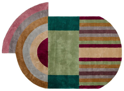 Custom Viscose Rug: Hand-Tufted Contemporary Colorful Design