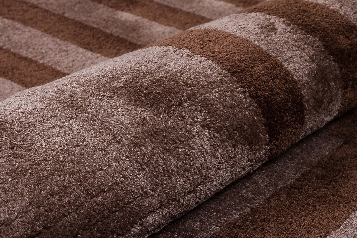 Hand Tufted Viscose Rug: Custom Designer Brown Rug