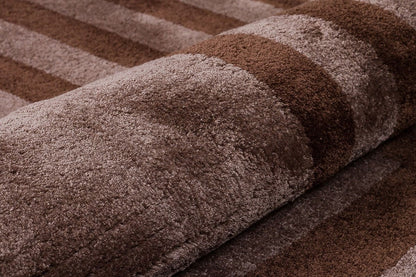 Hand Tufted Viscose Rug: Custom Designer Brown Rug