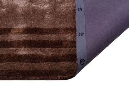 Hand Tufted Viscose Rug: Custom Designer Brown Rug