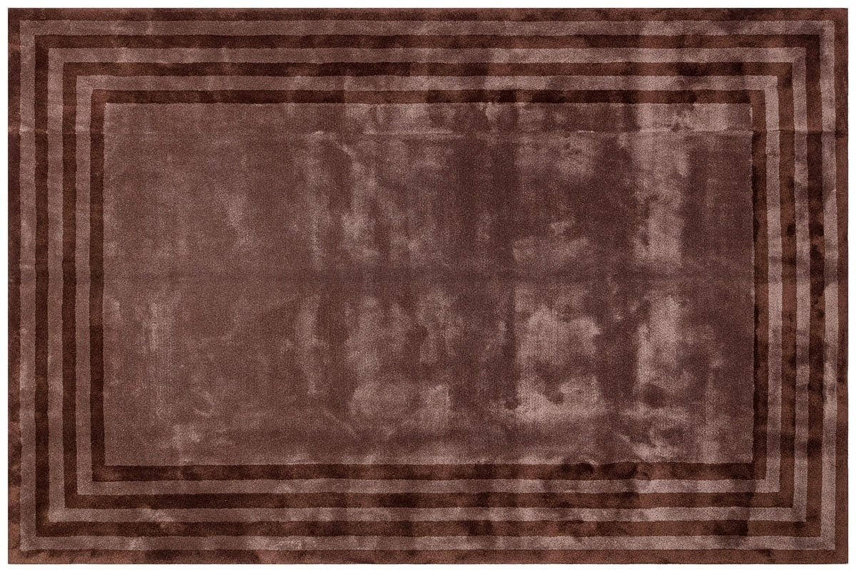 Hand Tufted Viscose Rug: Custom Designer Brown Rug