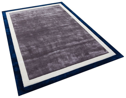 Hand Tufted Custom Rug: Contemporary Gray Viscose Rug