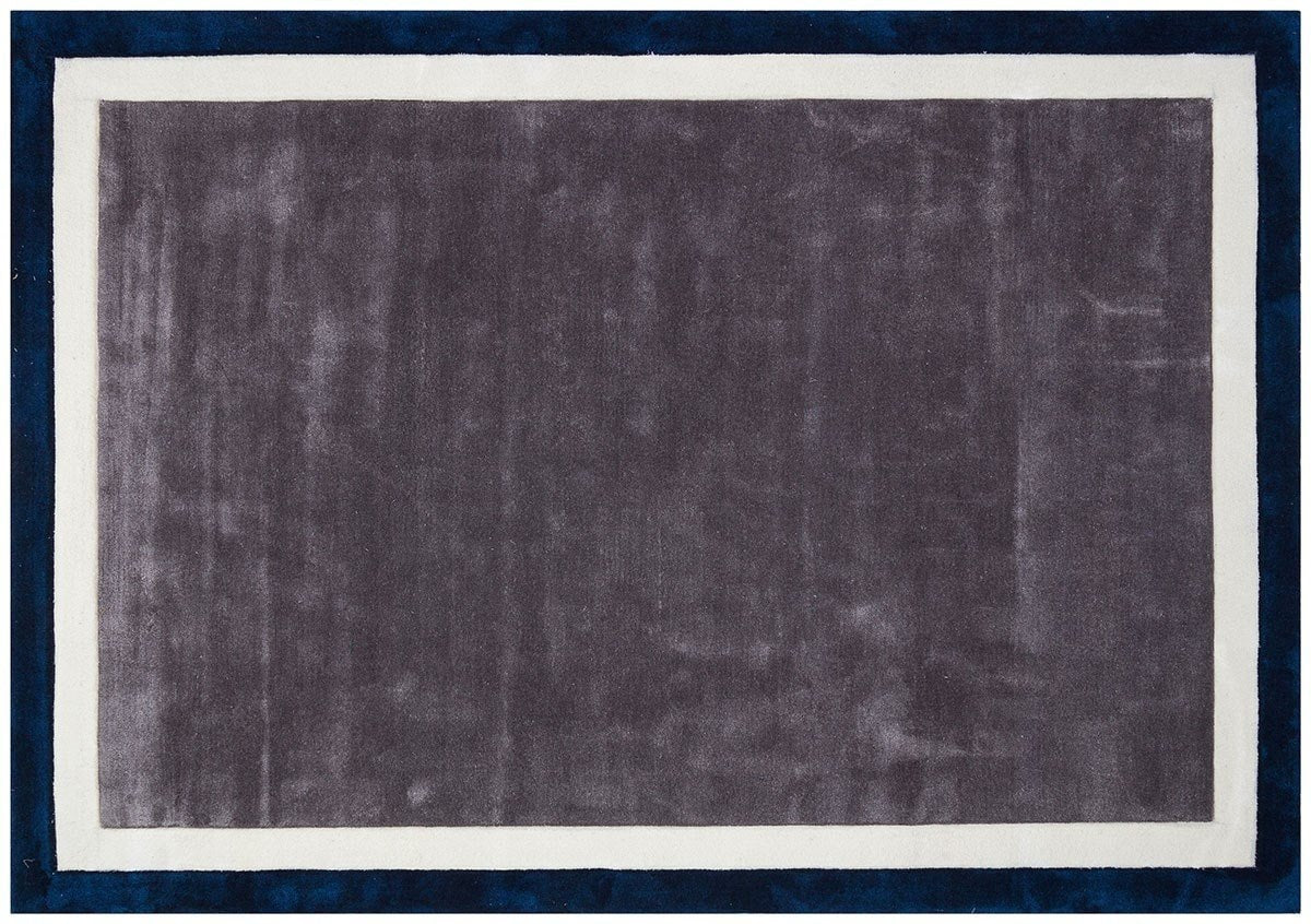 Hand Tufted Custom Rug: Contemporary Gray Viscose Rug