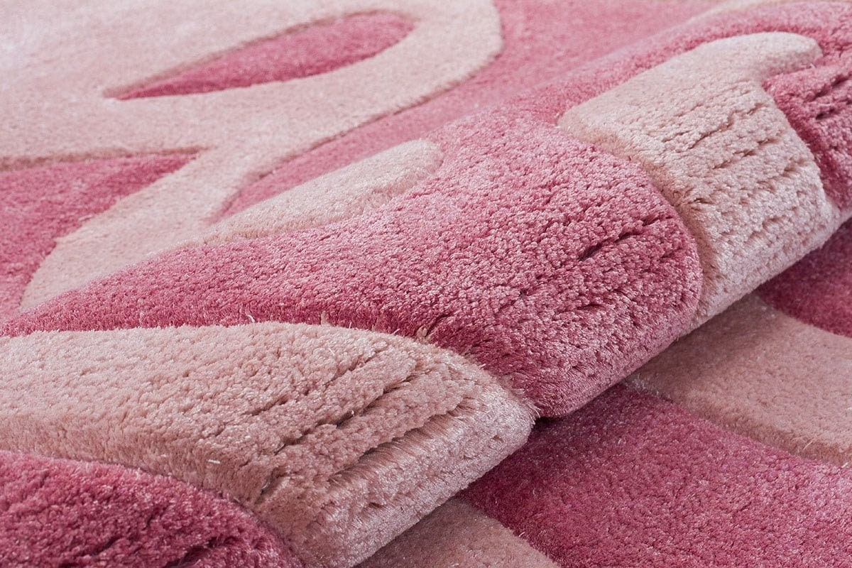 Custom Hand-Tufted Viscose Rug: Contemporary Pink Design