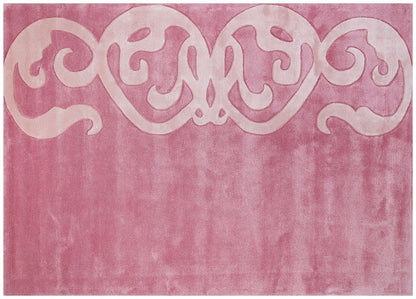 Custom Hand-Tufted Viscose Rug: Contemporary Pink Design