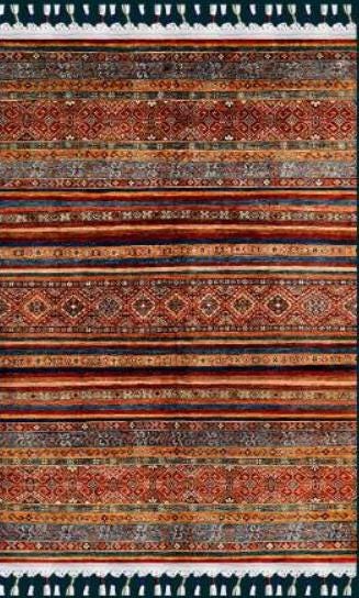 Red Vintage Rug: Classic Washable Rug with Tassels