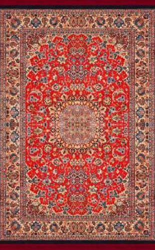 Red Vintage Rug: Classic Washable Rug with Tassels
