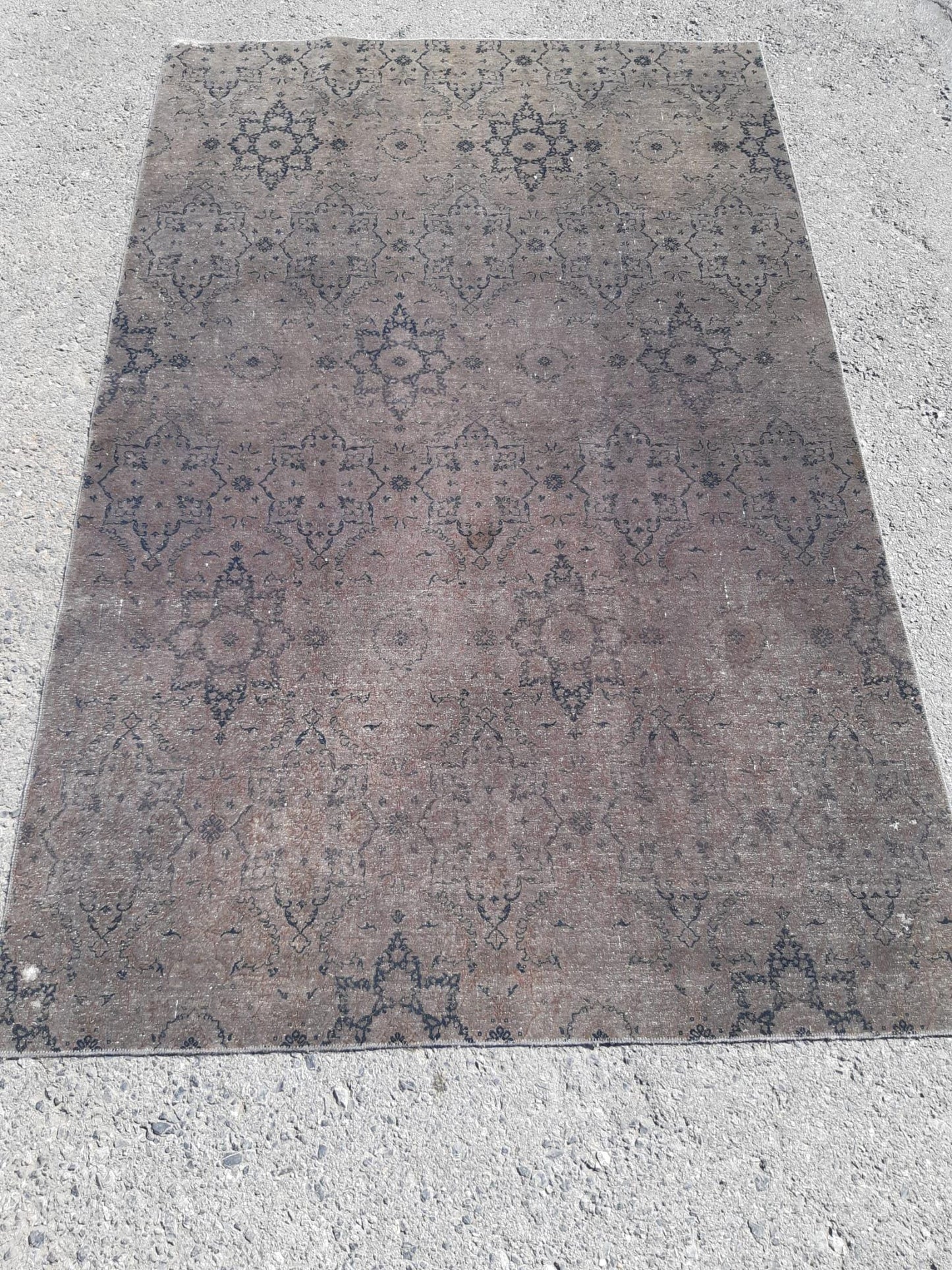 Vintage Turkish Wool Rug (4'9"x7'6") Anatolian Bohemian Area Rug