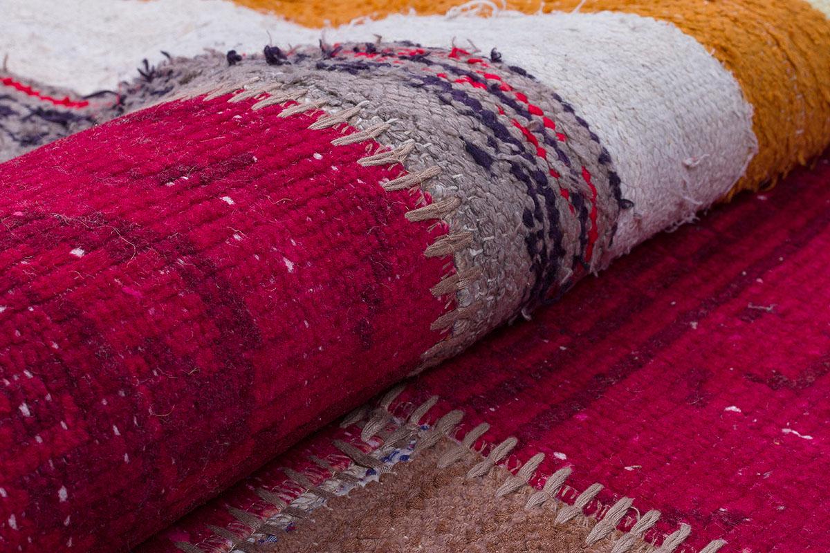 5.6x8, Handmade Wool Turkish Patchwork Rug – Vintage, Bohemian, One-of-a-Kind Area Rug