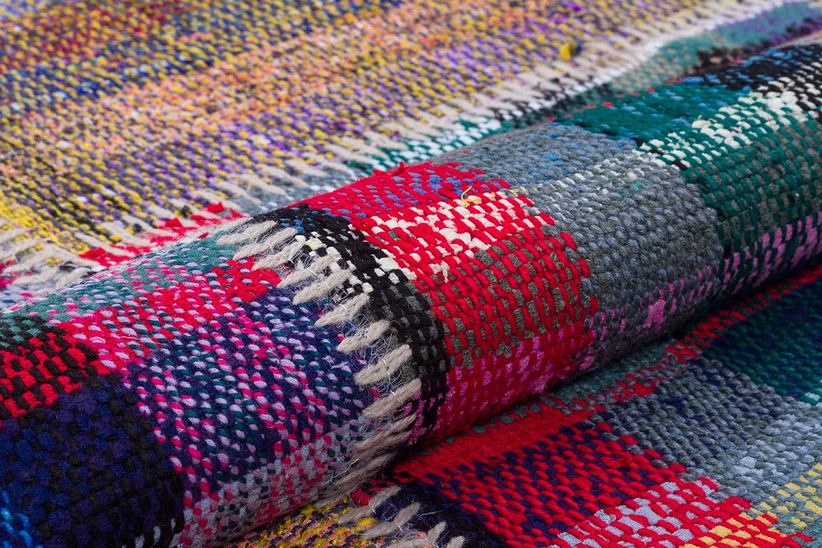 5.6x8, Handmade Wool Turkish Patchwork Rug – Vintage, Bohemian, One-of-a-Kind Area Rug