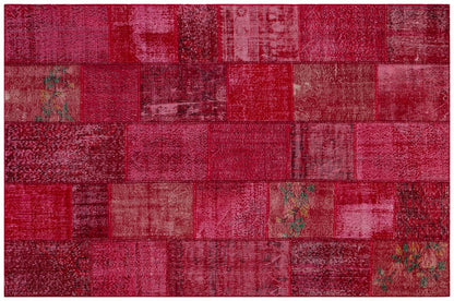 6.6x9.8, Handmade Wool Turkish Patchwork Rug – Vintage, Bohemian, One-of-a-Kind Area Rug
