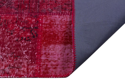 6.6x9.8, Handmade Wool Turkish Patchwork Rug – Vintage, Bohemian, One-of-a-Kind Area Rug