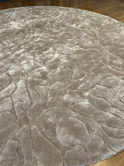 Hand Tufted Viscose Rug: Custom Designer Circle Rug
