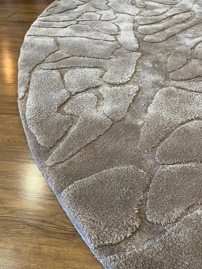 Hand Tufted Viscose Rug: Custom Designer Circle Rug