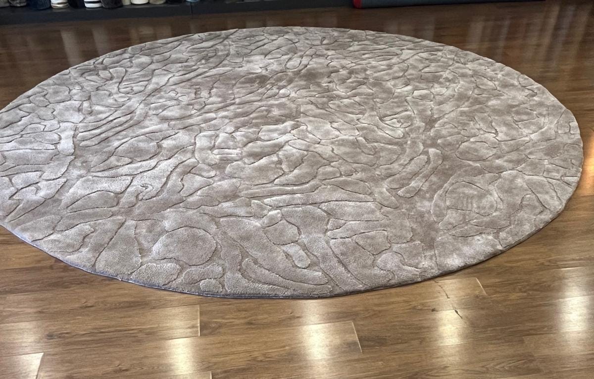 Hand Tufted Viscose Rug: Custom Designer Circle Rug